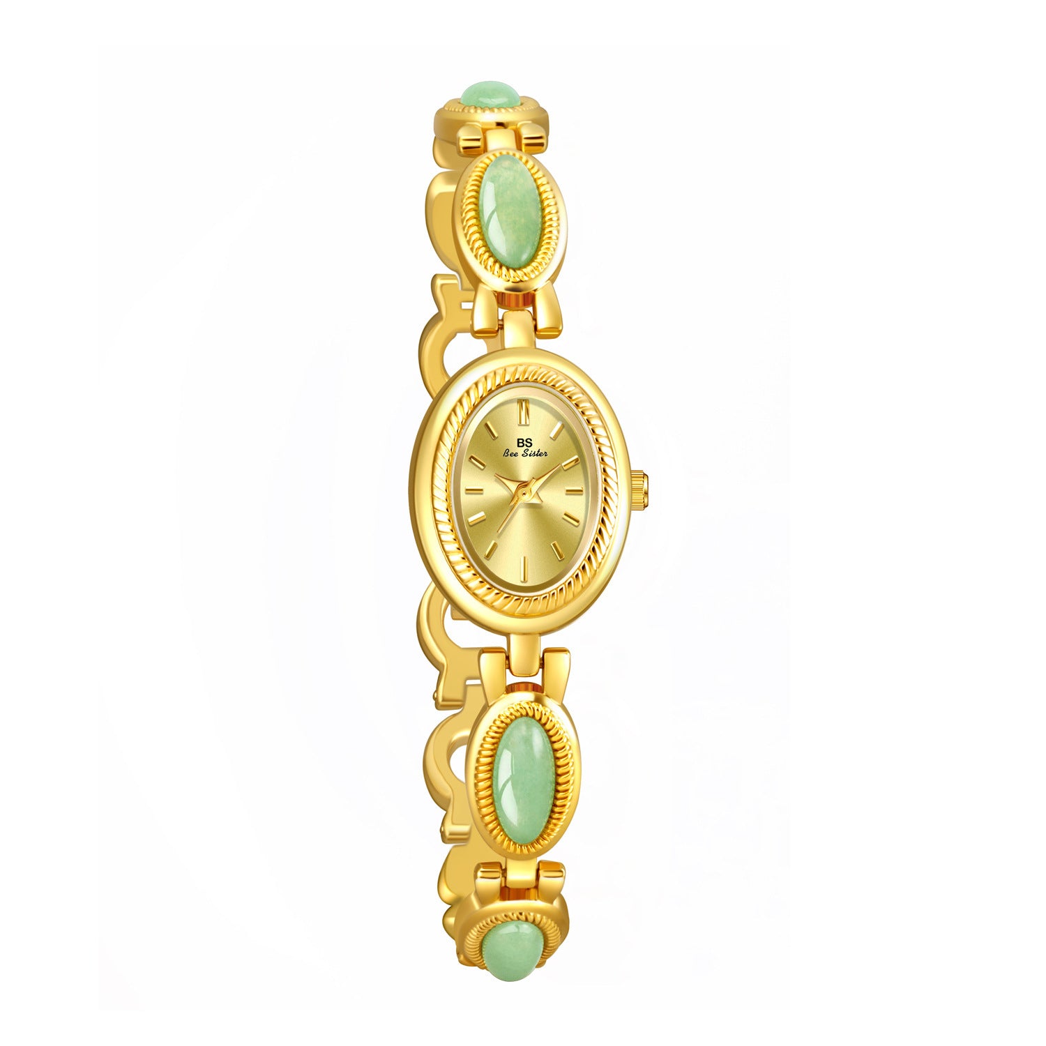 Women's Luxury Bracelet Watch - Waterproof Retro Design with Dongling Stone & Hetian Jade