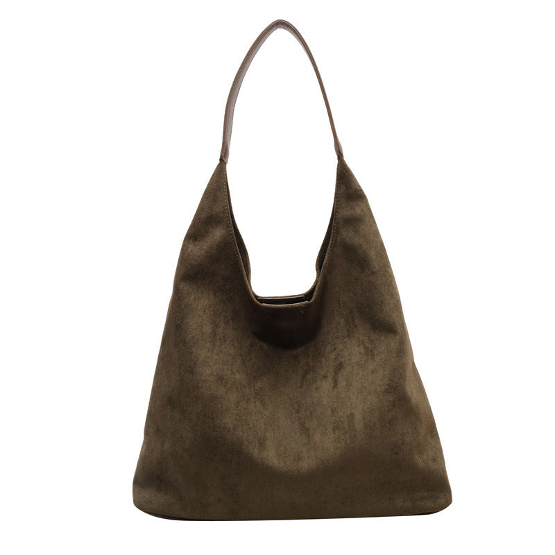 Women's One-Shoulder Underarm Bag - Large Capacity Solid Color Commuter Tote