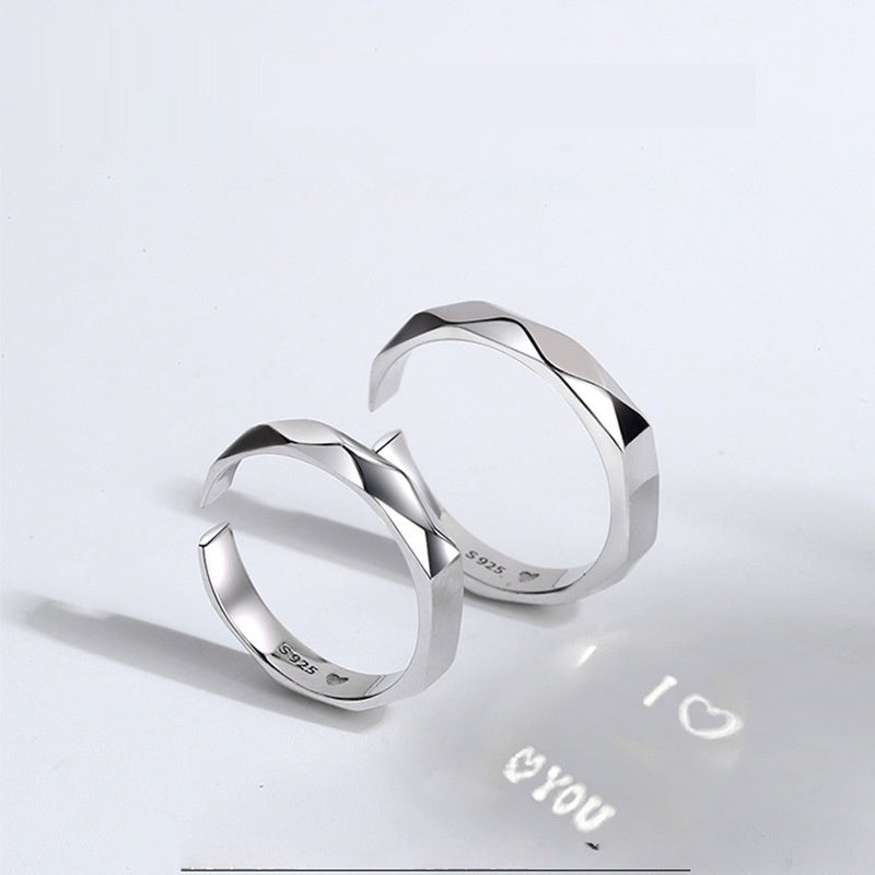 S925 Sterling Silver Rings By Light Reflect Show Surprise