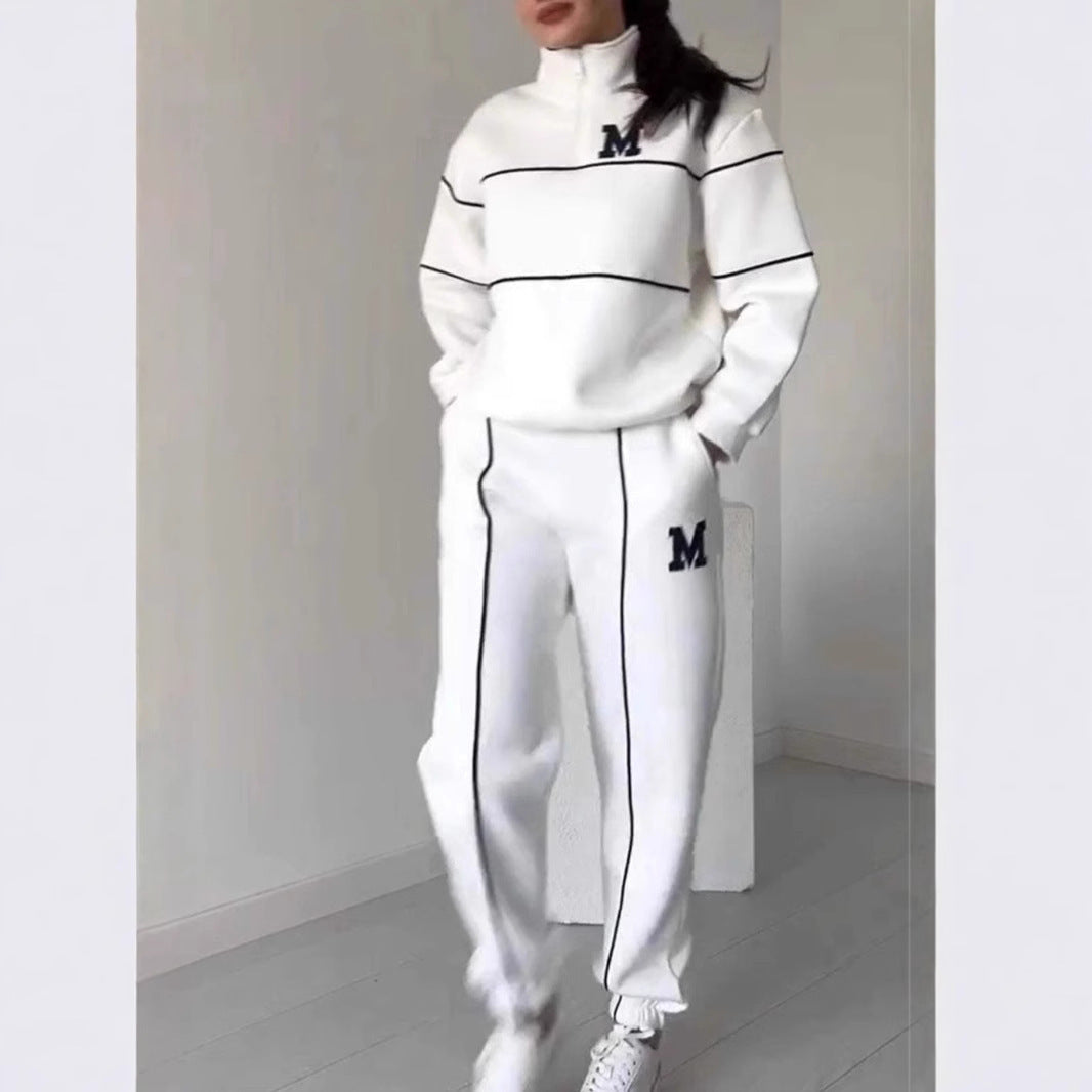 TWO Piece Outfits Lounge Hoodless Pullover with pockets