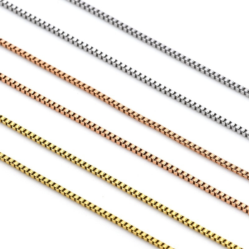 Gold-plated Non-fading Titanium Steel Personality Ins Style Box Chain