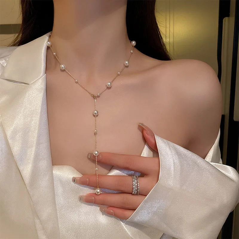Women's Trendy Pearl Choker Necklace - Starry Design, 2025 Fashion Jewelry Gift